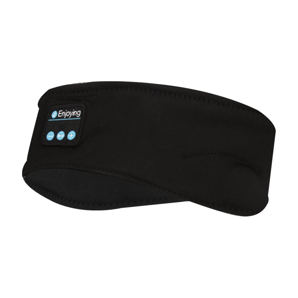 Bluetooth 5.0 Trådlöst Pannband med Högtalare & Mikrofon – Sov & Träna Bekvämt