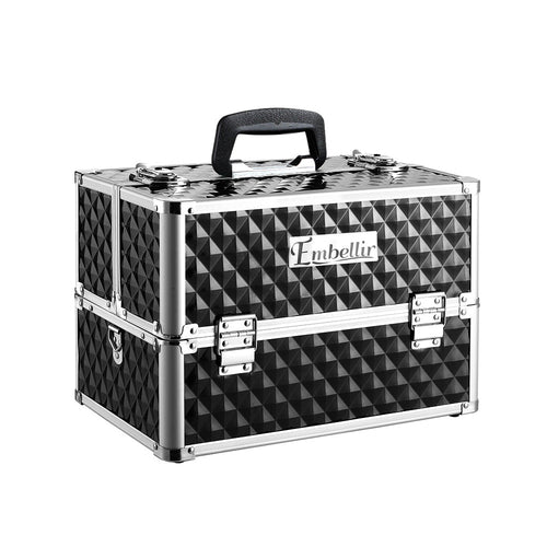Embellir Portabel Smink- & Skönhetsväska – Diamond Black