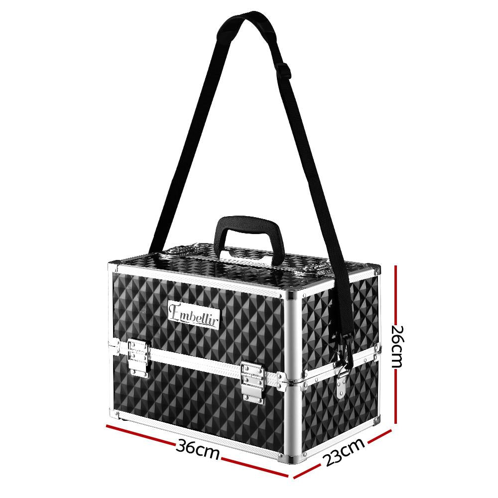 Embellir Portabel Smink- & Skönhetsväska – Diamond Black