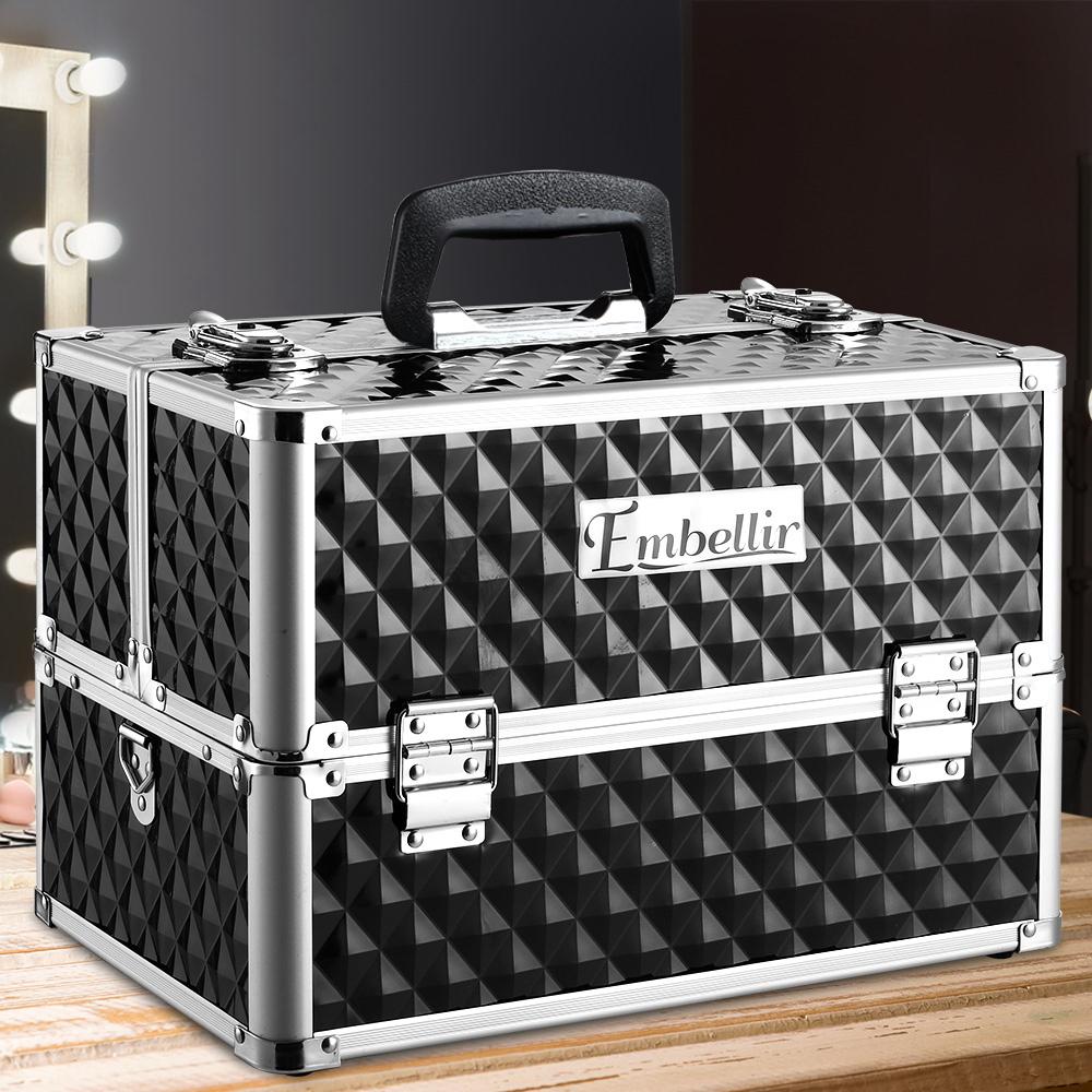 Embellir Portabel Smink- & Skönhetsväska – Diamond Black
