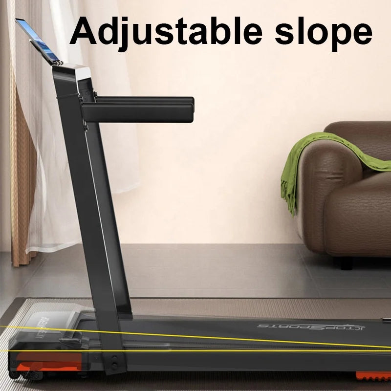 Smart löpband med LED & Bred Löpplattform – Stilren & Kraftfull för Hemmabruk