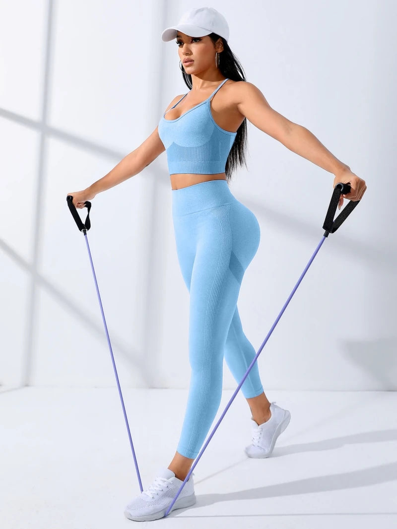 Women’s Seamless Yoga Set 2-Delar – Träna med Stil & Komfort