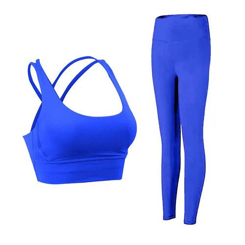 2-Delat Yoga Set – Sport-BH med Korsrygg & Skulpterande Leggings