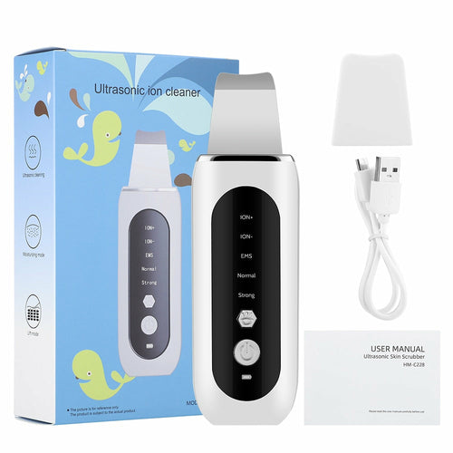 Ultrasonic Skin Scrubber – EMS Lifting & Djuprengörande Ansiktspeeling
