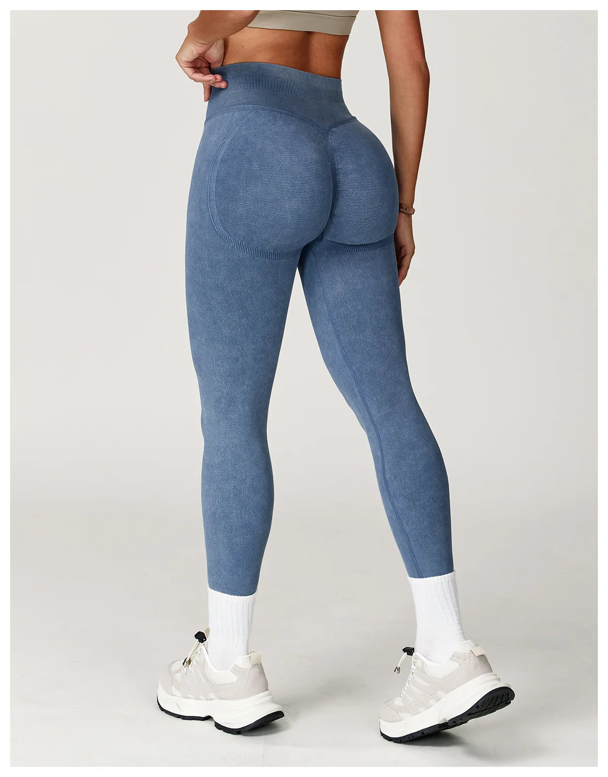 Sand-Washing Booty Leggings – Formande Komfort med Stilren Textur