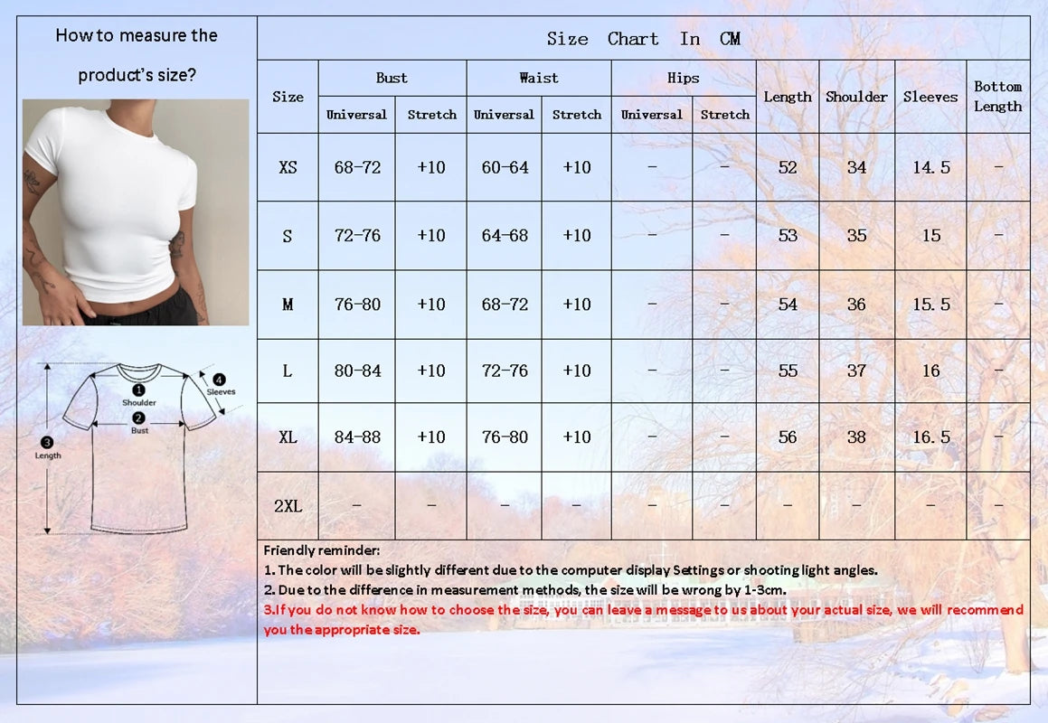 Woman Clothing Short Sleeve T-shirt – Slim Fit O-Neck Top för Kvinnor