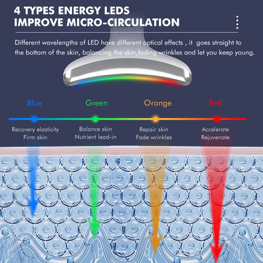 IceGlow Pro – 6-i-1 Ansikts- & Nackmassager med Kyla, EMS & LED-ljus