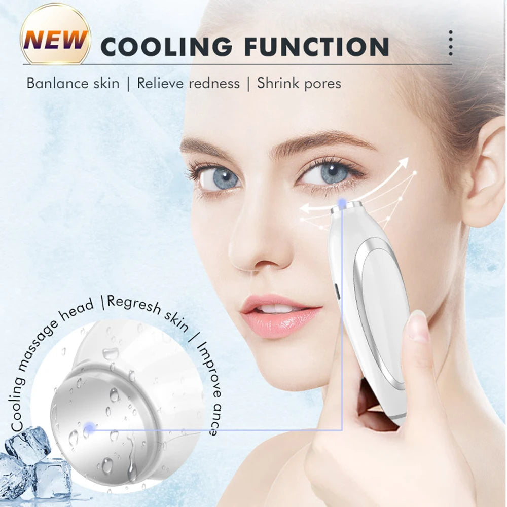 IceGlow Pro – 6-i-1 Ansikts- & Nackmassager med Kyla, EMS & LED-ljus