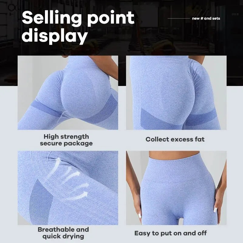 Yoga Basic Seamless Set – 2-delat Set med Hög Stretch & Stilren Support