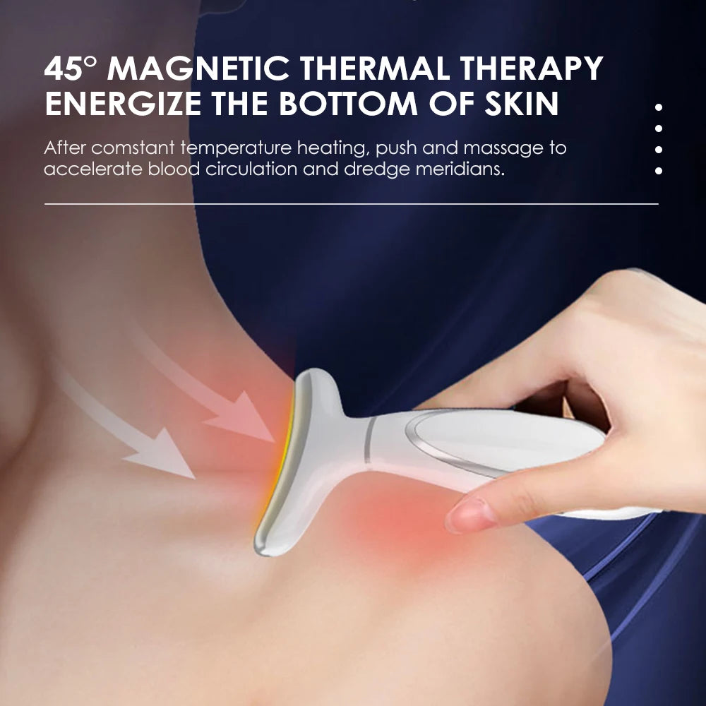 IceGlow Pro – 6-i-1 Ansikts- & Nackmassager med Kyla, EMS & LED-ljus