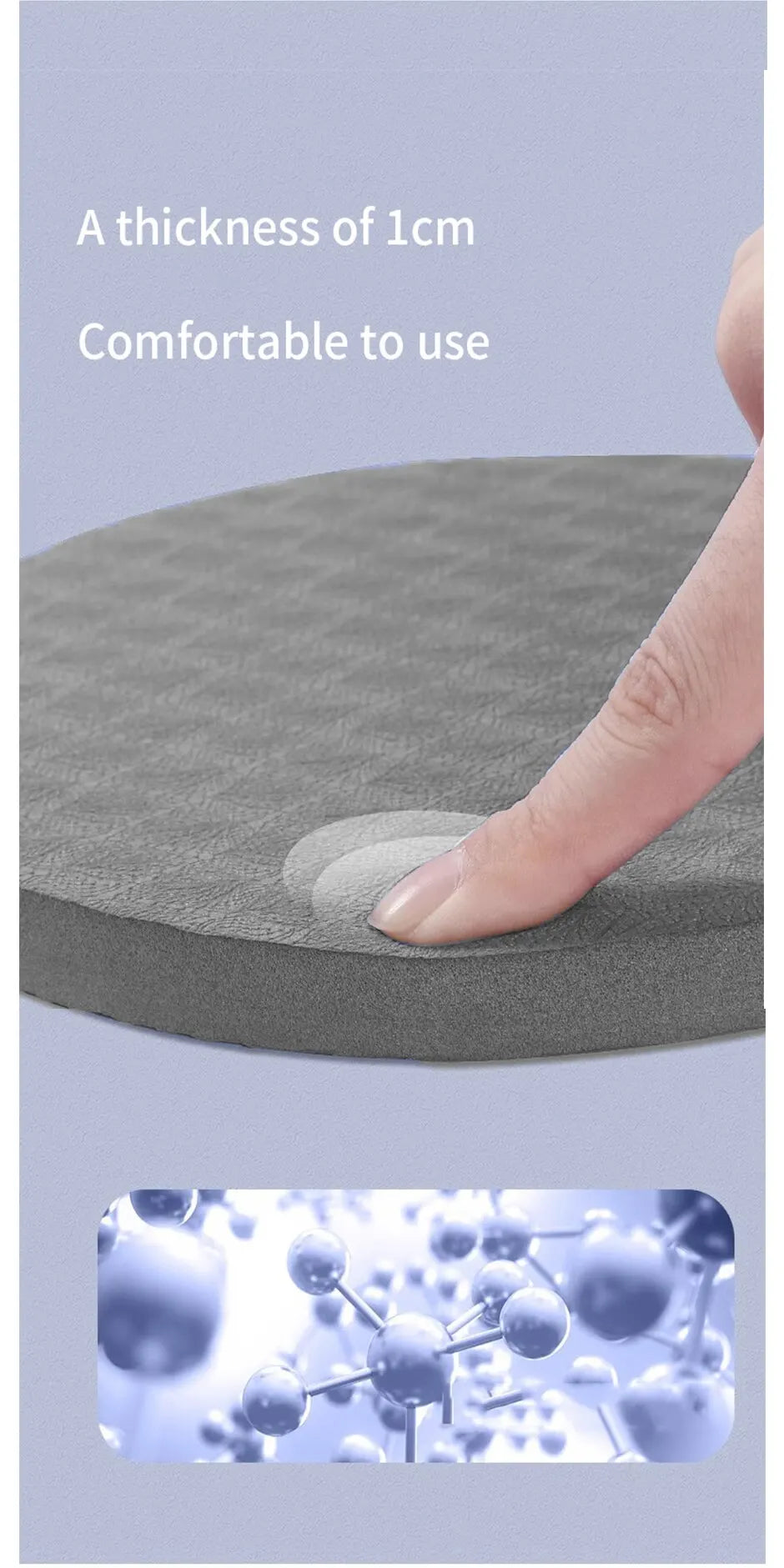 Runda Yoga Knäskydd 2-pack – Extra Dämpning för Knän, Handleder & Armbågar