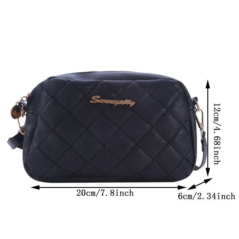 Quiltad Crossbody-väska – Stilren & Praktisk Axelremsväska 2024