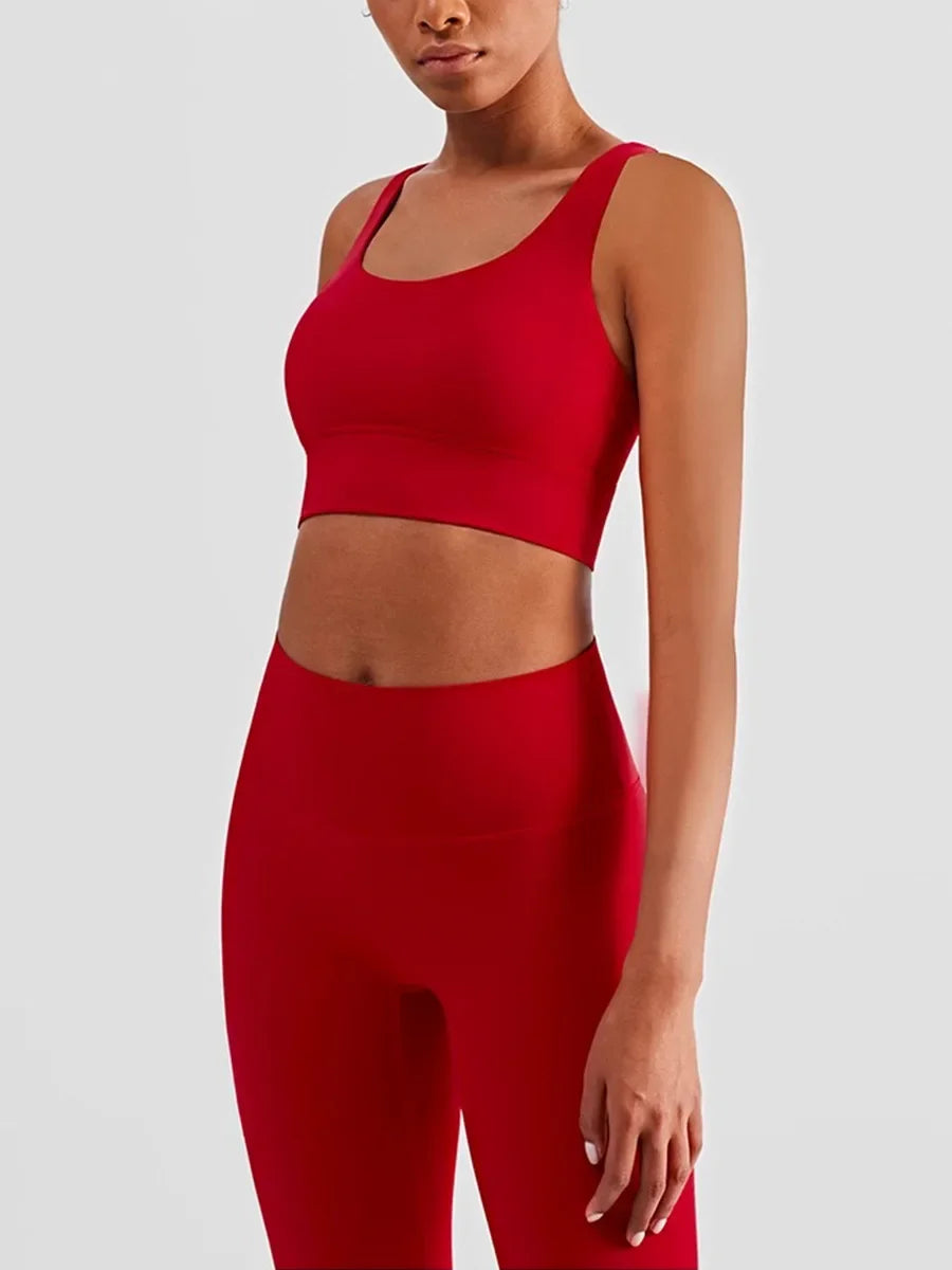 2-Delat Yoga Set – Sport-BH med Korsrygg & Skulpterande Leggings