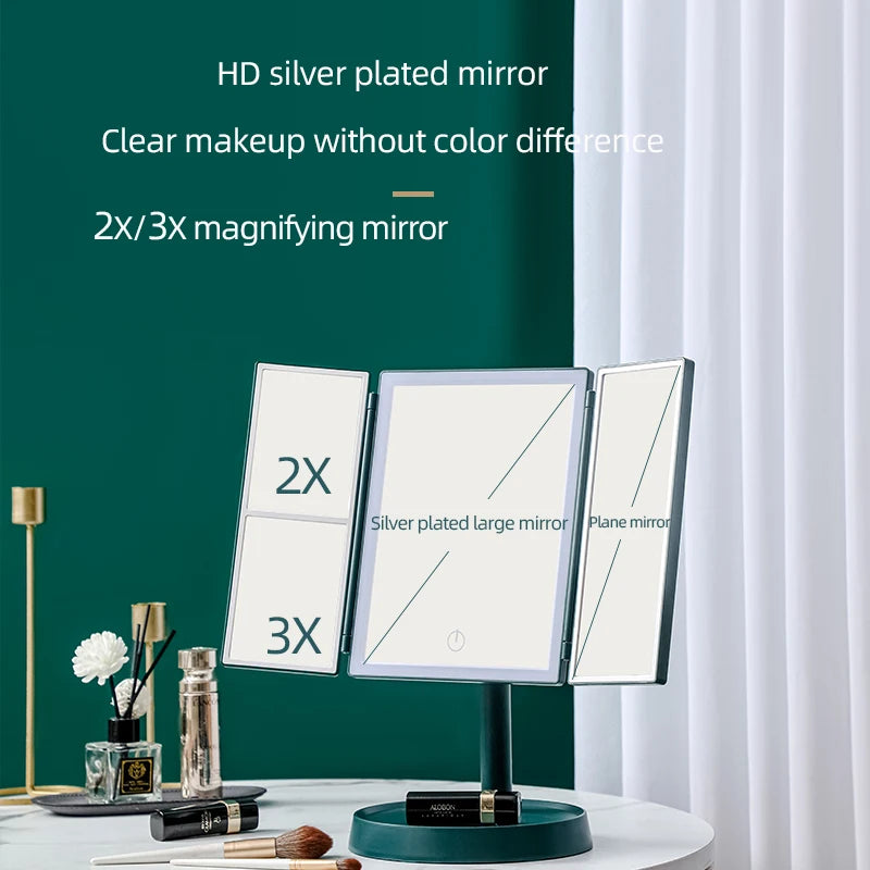 LED sminkspegel med Touch och 3 Toner – Modern Design med Bakgrundsbelysning