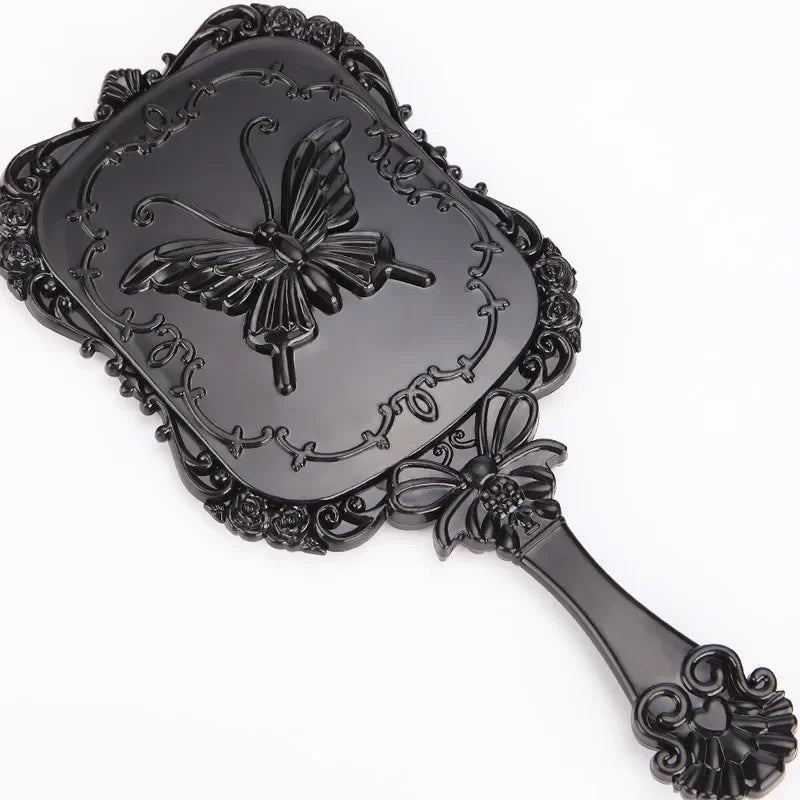 Handhållen Sminkspegel Butterfly Style Retro – Europeisk Design med Tredimensionell Relief