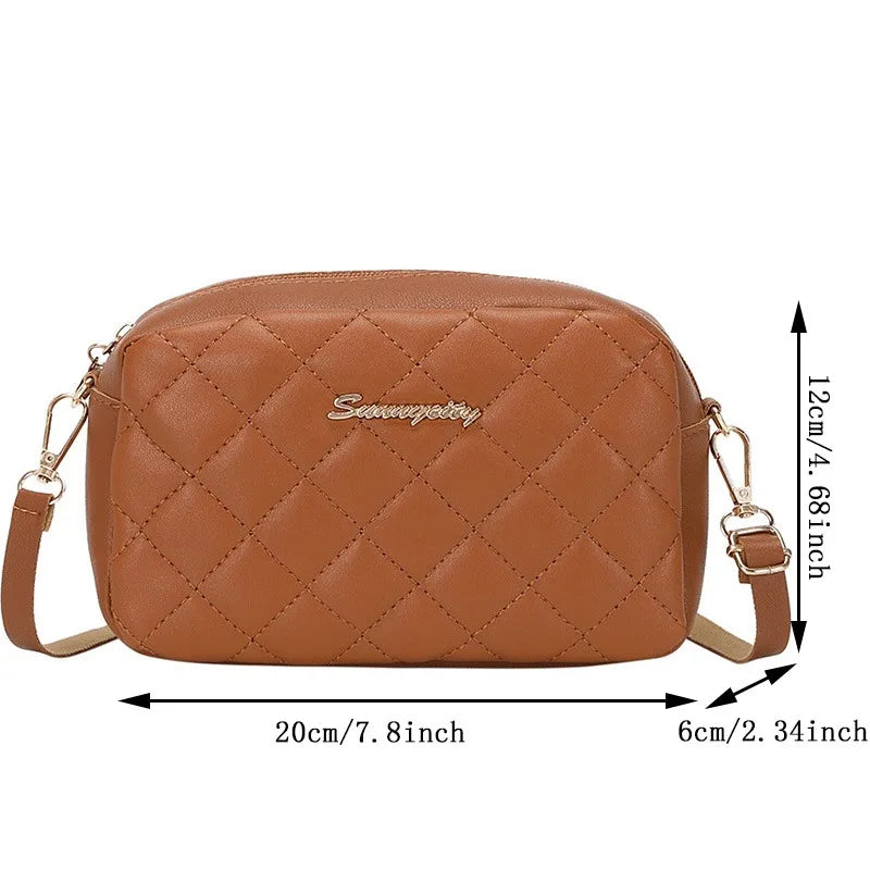 Quiltad Crossbody-väska – Stilren & Praktisk Axelremsväska 2024