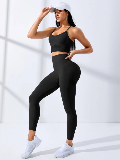 Women’s Seamless Yoga Set 2-Delar – Träna med Stil & Komfort