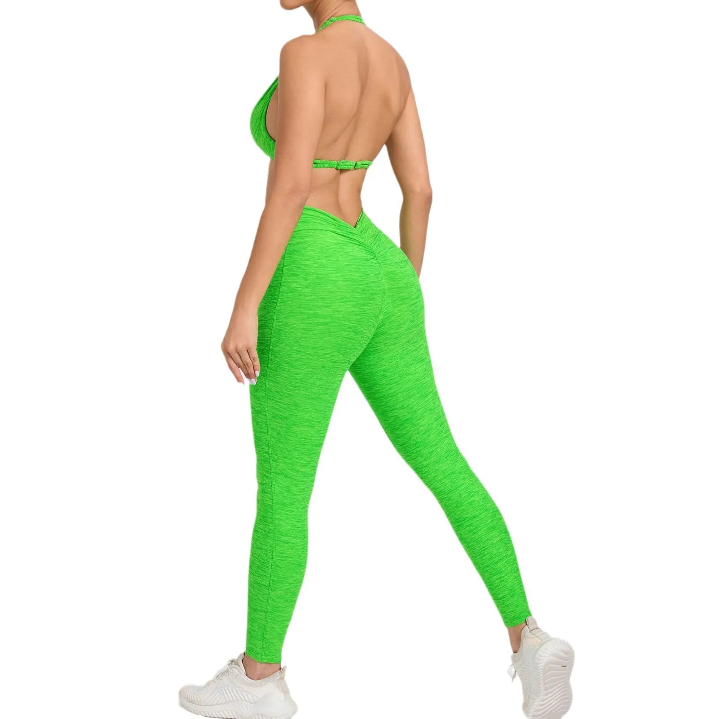 Sexy 2PCS Yoga Set – Stilren Support med Shorts & Crop Top