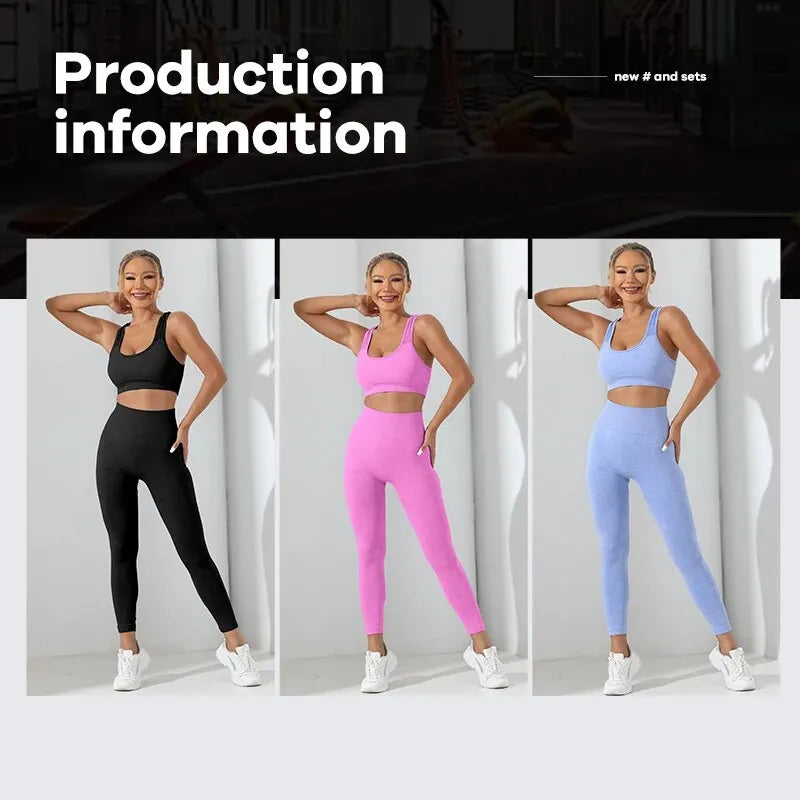 Yoga Basic Seamless Set – 2-delat Set med Hög Stretch & Stilren Support