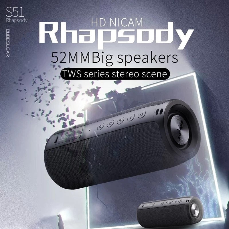Bärbar Högtalare- Bluetooth Portable Subwoofer Waterproof Sound Box Speaker