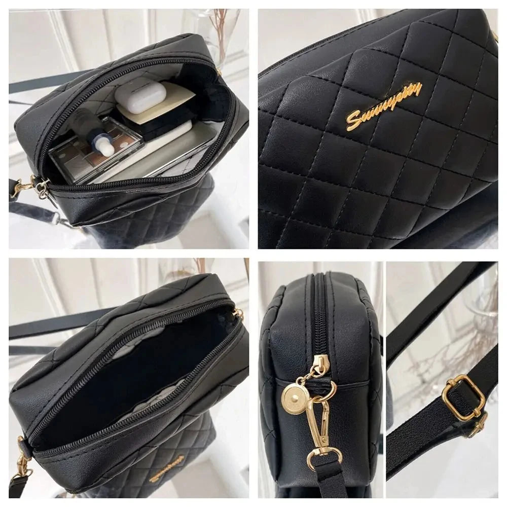 Quiltad Crossbody-väska – Stilren & Praktisk Axelremsväska 2024
