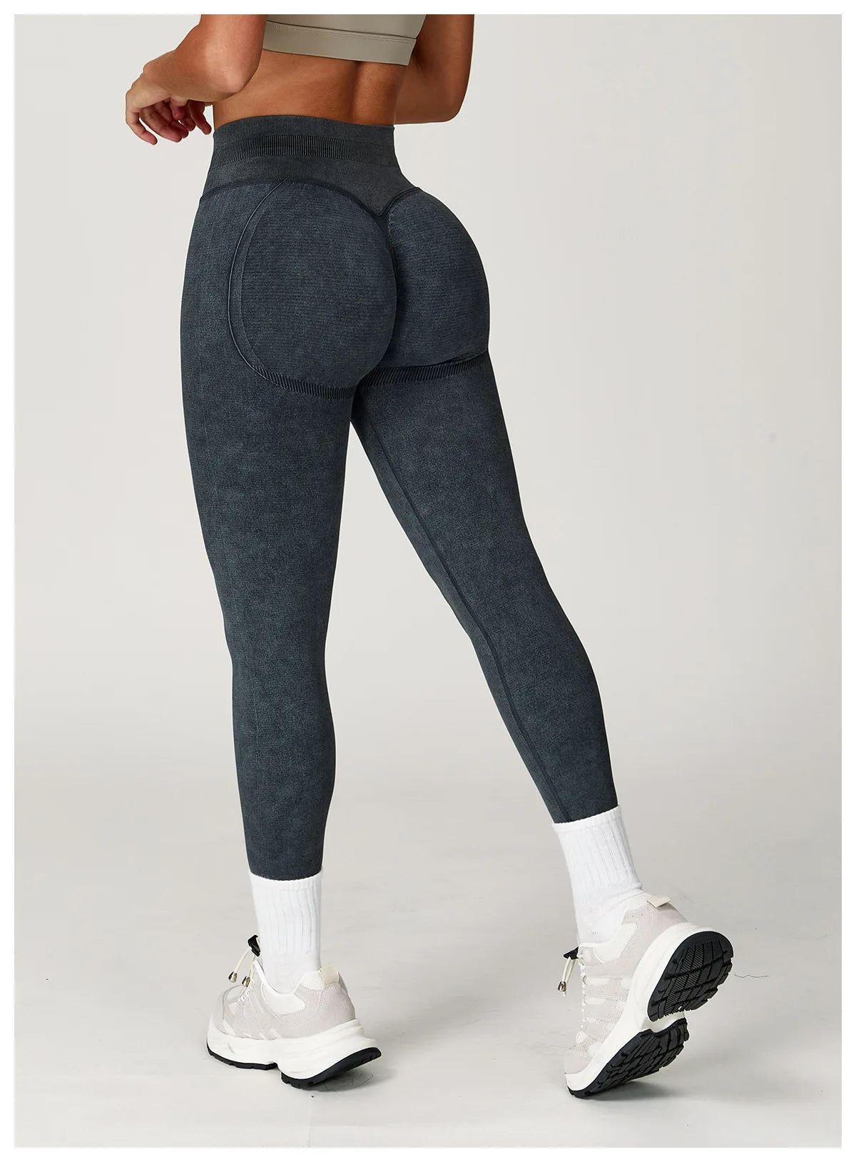 Sand-Washing Booty Leggings – Formande Komfort med Stilren Textur