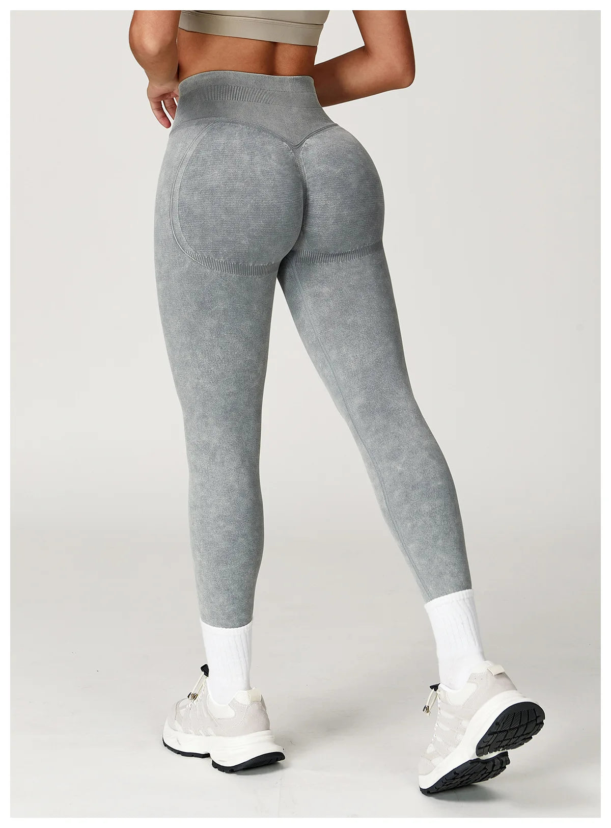 Sand-Washing Booty Leggings – Formande Komfort med Stilren Textur