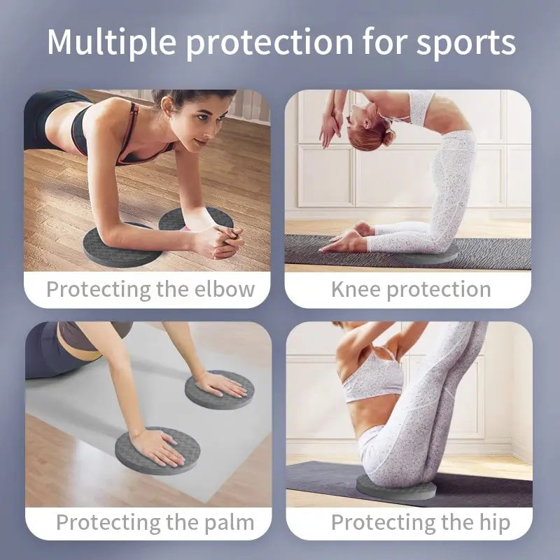 Runda Yoga Knäskydd 2-pack – Extra Dämpning för Knän, Handleder & Armbågar