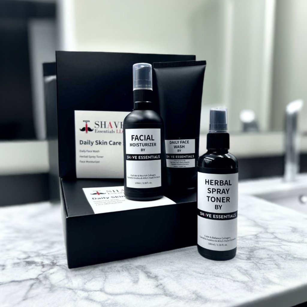 Daily Skin Care Kit – Komplett Hudvårdsrutin med Rengöring, Toner & Fuktkräm