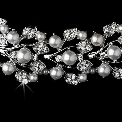 Halsband-Bridal Wedding Crystal Pearl Set – Elegans för Din Stora Dag