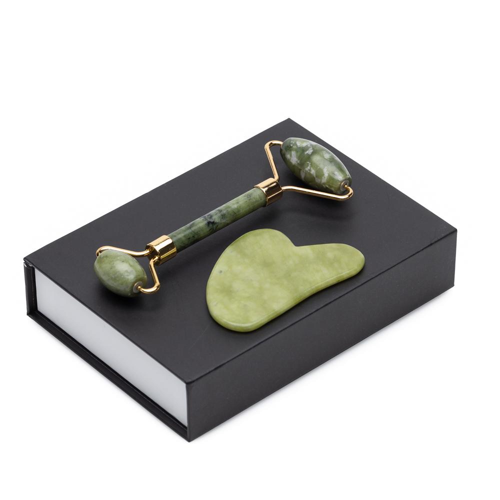 Naturlig Jade Roller & Gua Sha – Motverkar Puffighet och Främjar Hudhälsa
