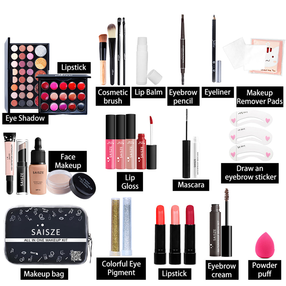 Makeup Set for Women – 27-delars komplett kit med ögonskuggor & tillbehör