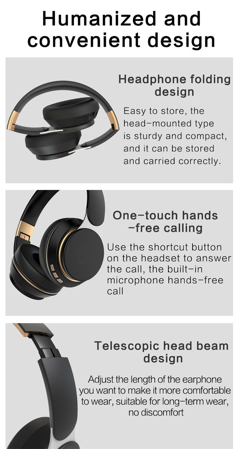 Dragon TX7PRO Trådlöst Bluetooth 5.0 Gaming Headset – Med TF-kortplats & AUX