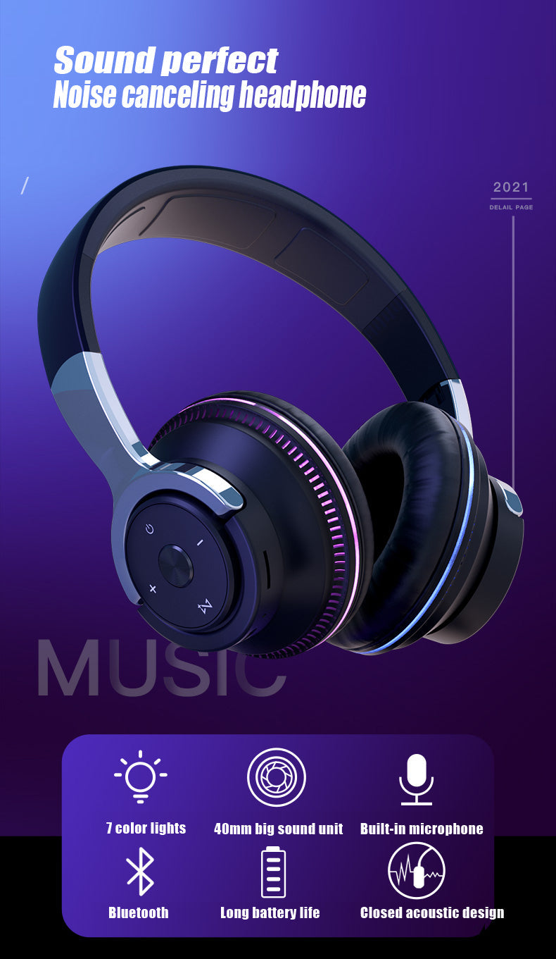 Ninja Dragon TX-Alpha Trådlöst Gaming Headset med Bluetooth 5.1 & RGB-ljus