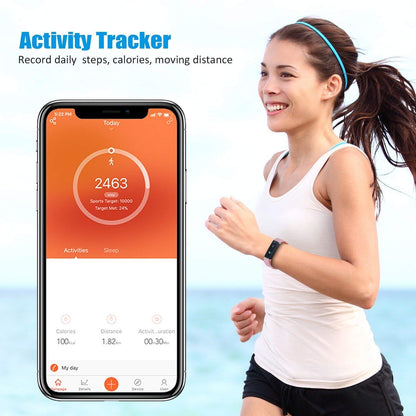 SmartFit Slim Aktivitetsarmband med Extra Band – Hälsospårning i Stilren Design