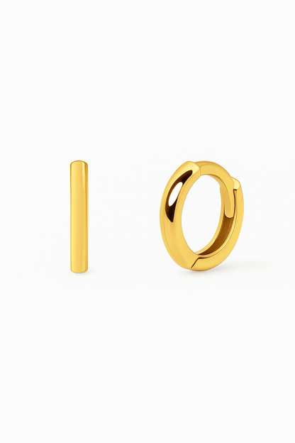 Örhängen Huggie Earring 6mm – Minimalistisk Stil för Vardag & Kombowear