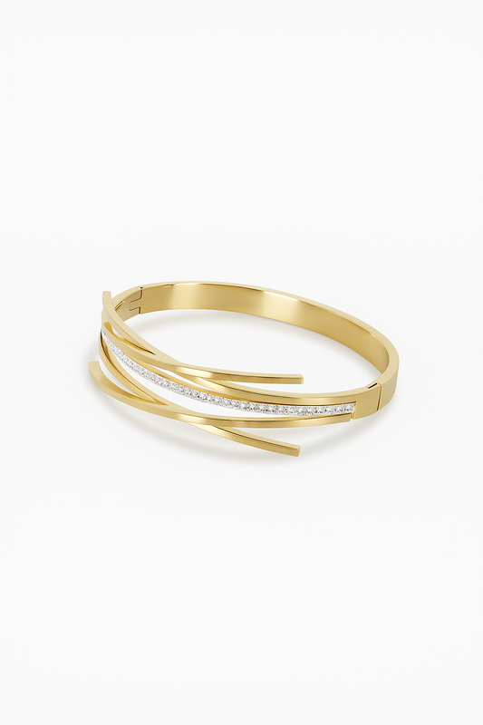Saida – Florence Bangle Bracelet i Guld