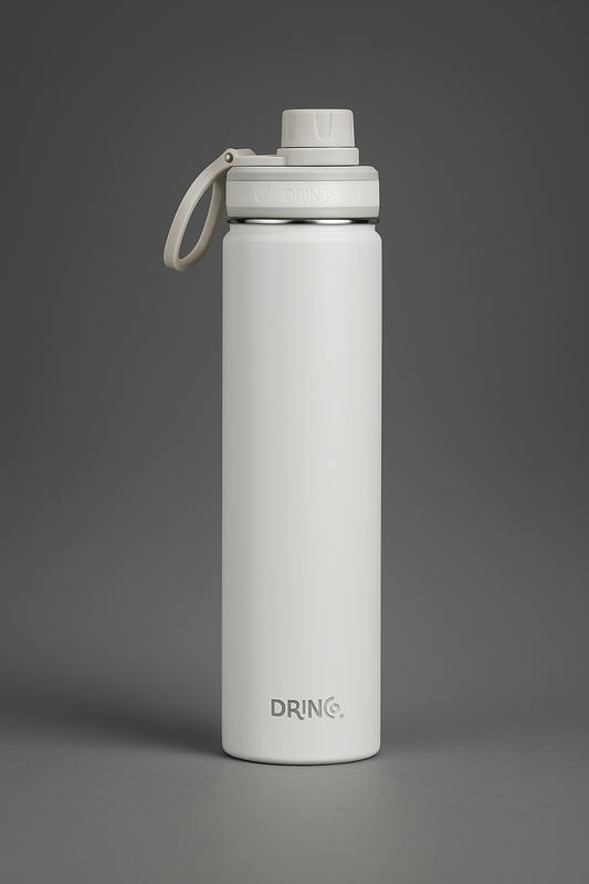 DRINCO® 22oz Rostfri Sportflaska – Arctic White | Hållbar, Isolerad & Miljövänlig
