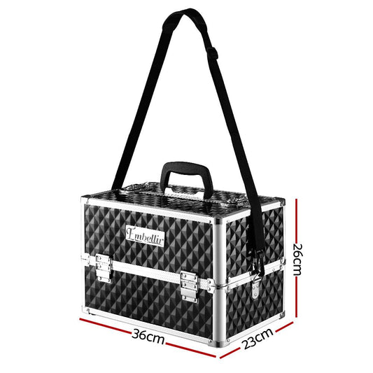 Embellir Portabel Smink- & Skönhetsväska – Diamond Black