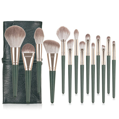 14-delars Green Cloud Sminkborstset