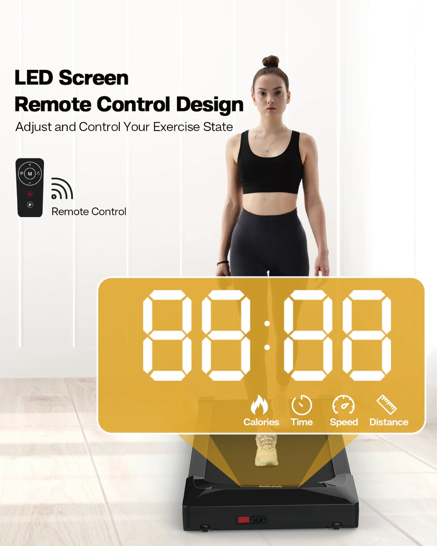 Löpband för för hemmabruk – Stilrent, Tyst & Extra Brett med Bluetooth & 2.5HP Motor