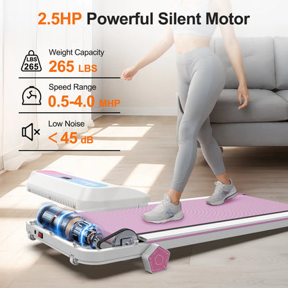 Löpband för hemmabruk– Under Desk Treadmill med Bluetooth & 5-läges lutning