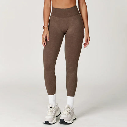 Sand-Washing Booty Leggings – Formande Komfort med Stilren Textur