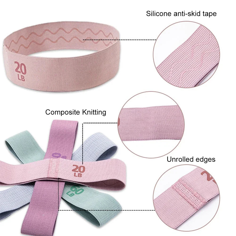 Gummiband med Anti-Slip – Elastiska Träningsband för Rumpa, Ben & Helkropp