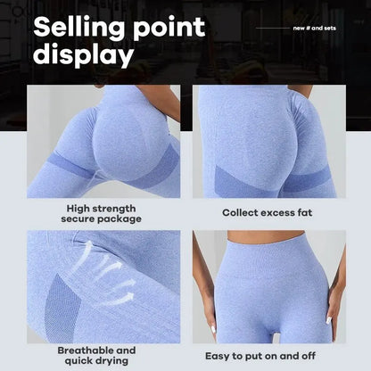 Yoga Basic Seamless Set – 2-delat Set med Hög Stretch & Stilren Support