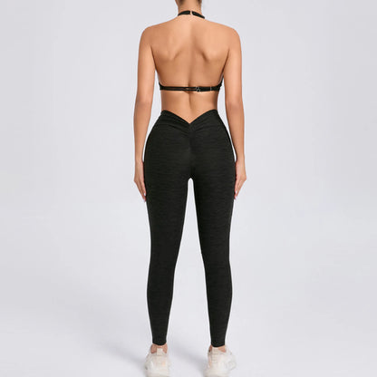 Sexy 2PCS Yoga Set – Stilren Support med Shorts &amp; Crop Top