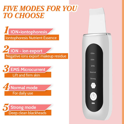 Ultrasonic Skin Scrubber – EMS Lifting & Djuprengörande Ansiktspeeling