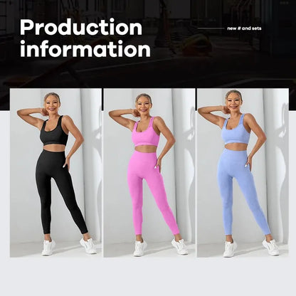 Yoga Basic Seamless Set – 2-delat Set med Hög Stretch & Stilren Support