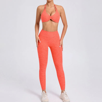 Sexy 2PCS Yoga Set – Stilren Support med Shorts &amp; Crop Top