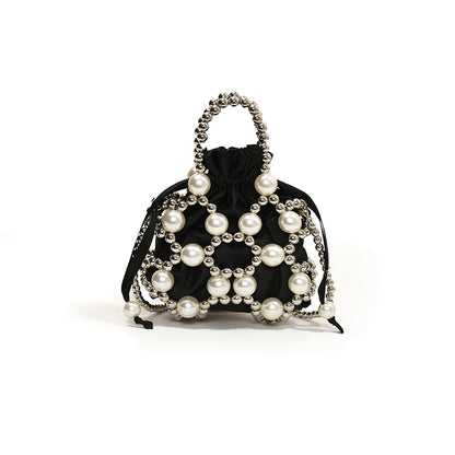 Handgjord Pärlväska – Elegant Mini-Tote för Fest & Middag